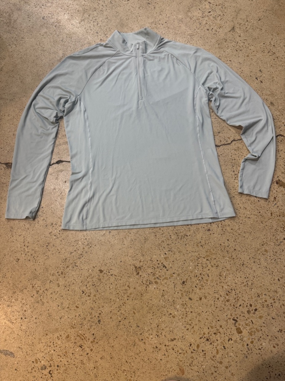 adidas Running / workwear    Pale Blue Half Zip-Front Athletic Top womens L